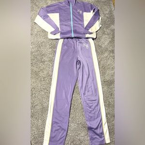 New women’s 2pc spirit jersey purple NY tracksuit size small MSRP $225